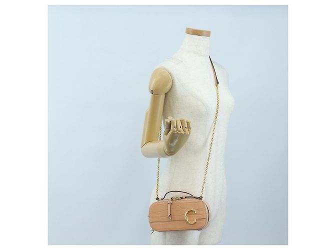 Chloé Chloe Chain Schultertasche Leder 2way Pink Gold Auth 206795M Golden - Ansicht 29