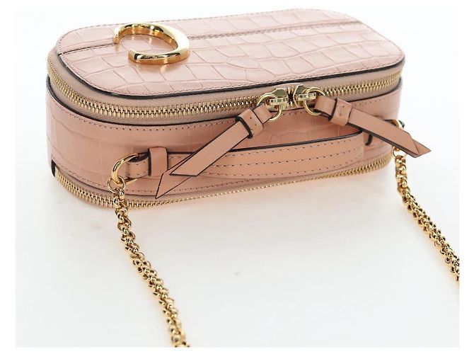 Chloé Chloe Chain Schultertasche Leder 2way Pink Gold Auth 206795M Golden - Ansicht 6