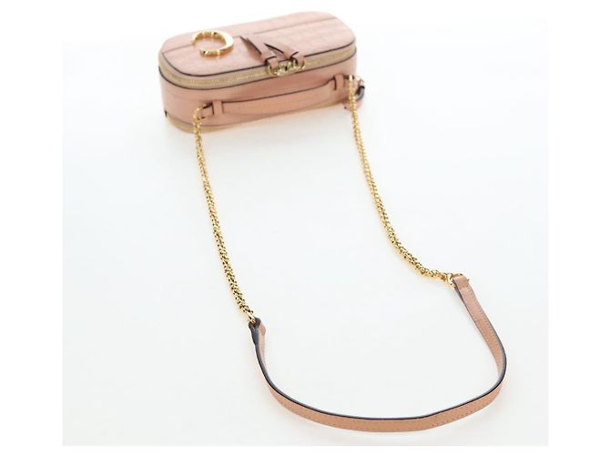 Chloé Chloe Chain Schultertasche Leder 2way Pink Gold Auth 206795M Golden - Ansicht 8