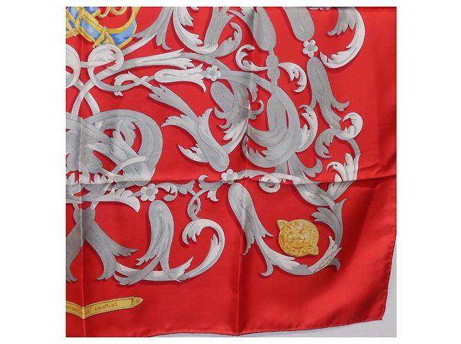 Hermès HERMES Carre 90 Seidentuch Rot Gelb "LES MORS A LA CONETABLE" Auth ki6871M - Ansicht 23