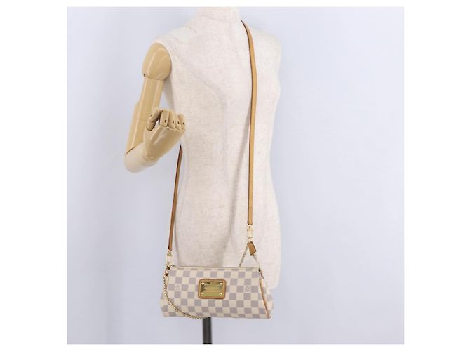 LOUIS VUITTON Damier Azur Eva Shoulder Bag 2way N55214 LV Auth 206436A - vista 26