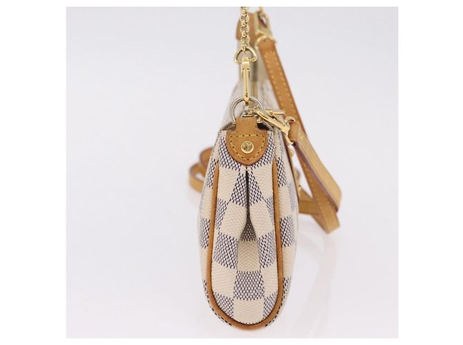 LOUIS VUITTON Damier Azur Eva Shoulder Bag 2way N55214 LV Auth 206436A - vista 5