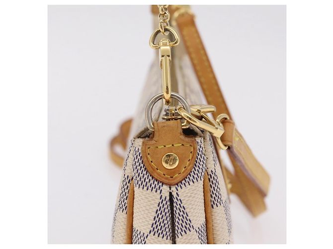 LOUIS VUITTON Damier Azur Eva Shoulder Bag 2way N55214 LV Auth 206436A - vista 6