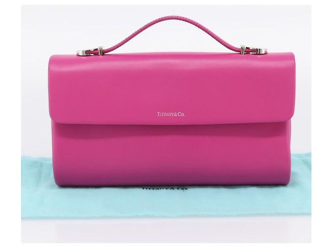 Bolsa Tiffany & Co. em couro rosa prata Auth BA16045V - vista 12