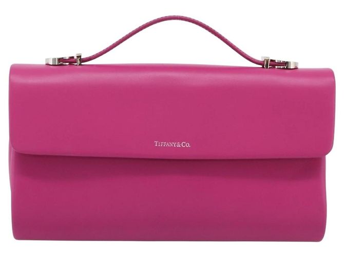 Bolsa Tiffany & Co. em couro rosa prata Auth BA16045V - vista 13