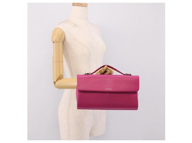 Bolsa Tiffany & Co. em couro rosa prata Auth BA16045V - vista 26
