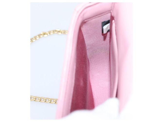 Borsa a tracolla Miu Miu Matelassé con catena in pelle Pink Gold Auth 207619V Rosa D'oro - vista 20