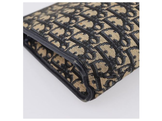 Borsa a Pochette Christian Dior Trotter Canvas Navy Silver Auth 207525 Argento Blu navy - vista 14