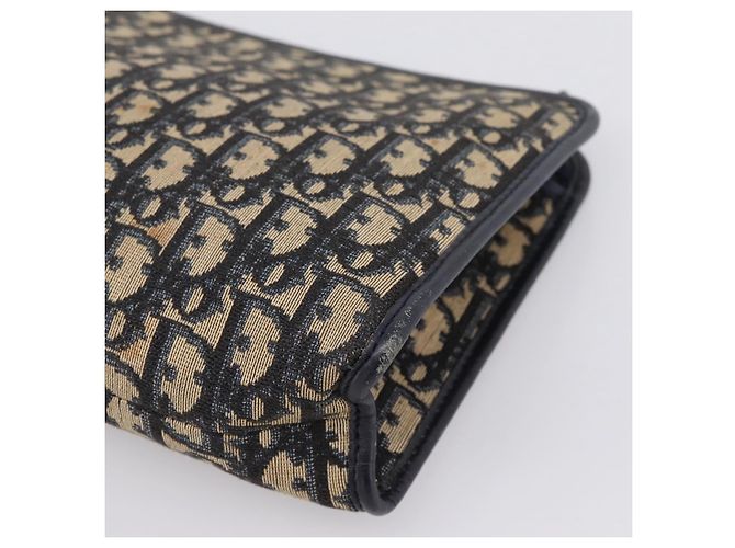Borsa a Pochette Christian Dior Trotter Canvas Navy Silver Auth 207525 Argento Blu navy - vista 15