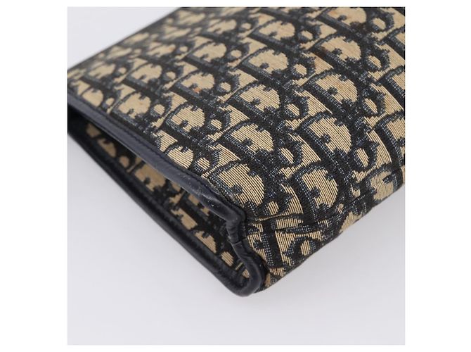Borsa a Pochette Christian Dior Trotter Canvas Navy Silver Auth 207525 Argento Blu navy - vista 16