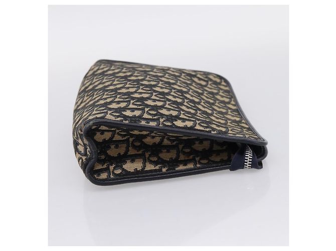 Borsa a Pochette Christian Dior Trotter Canvas Navy Silver Auth 207525 Argento Blu navy - vista 4