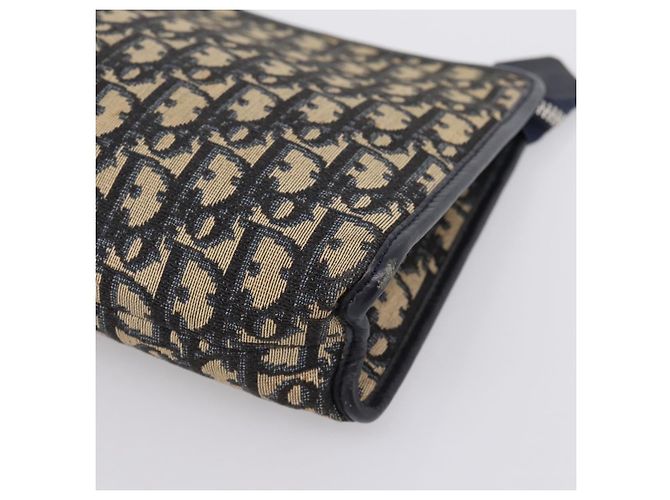 Borsa a Pochette Christian Dior Trotter Canvas Navy Silver Auth 207525 Argento Blu navy - vista 7