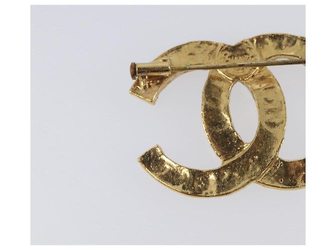 Spilla CHANEL Cocostone metallo Gold CC Auth 205477M D'oro - vista 6