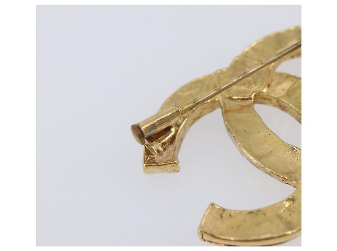 Spilla CHANEL Cocostone metallo Gold CC Auth 205477M D'oro - vista 9