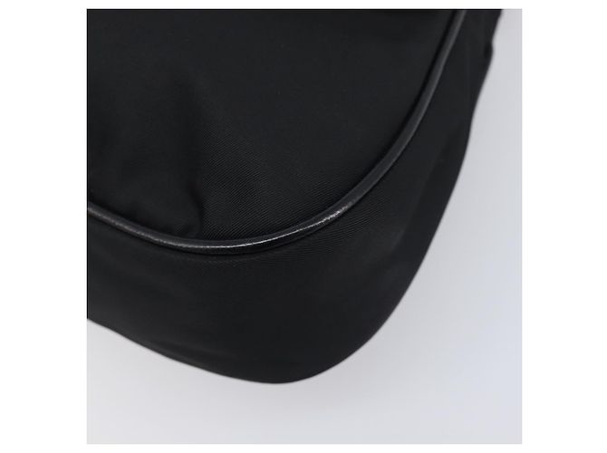 Sac à épaule PRADA Cuir Nylon Noir Argent Auth 206861V Argenté - vue 16