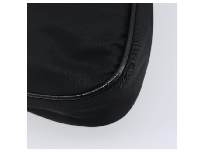 Sac à épaule PRADA Cuir Nylon Noir Argent Auth 206861V Argenté - vue 19