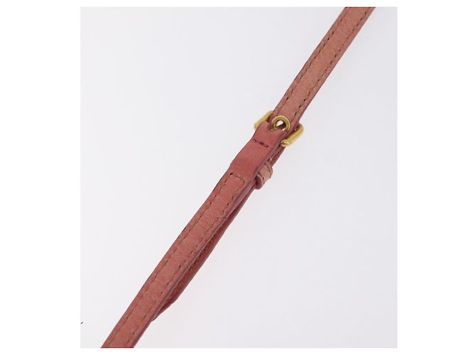 Bolsa de Ombro Miu Miu Matelassé Couro Rosa Ouro Auth 167645A Dourado - vista 16