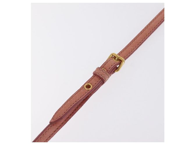 Bolsa de Ombro Miu Miu Matelassé Couro Rosa Ouro Auth 167645A Dourado - vista 17
