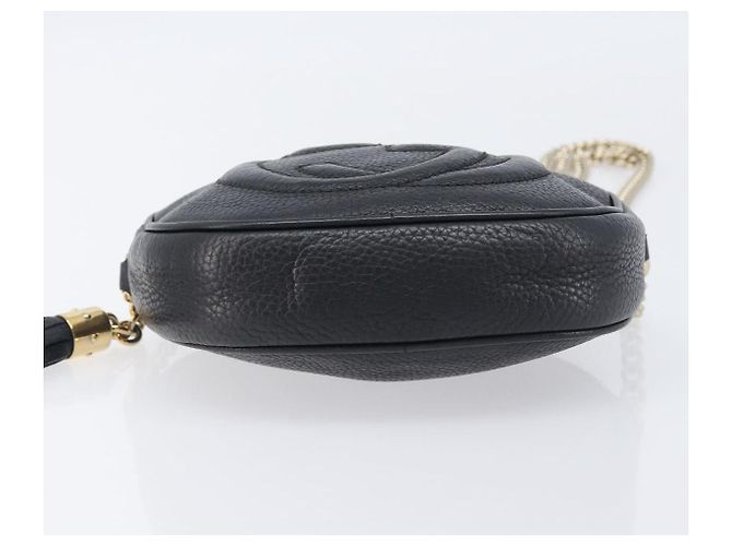 Borsa a tracolla GUCCI Soho Chain in pelle nera e oro 353965 Auth 205993 Nero D'oro - vista 5