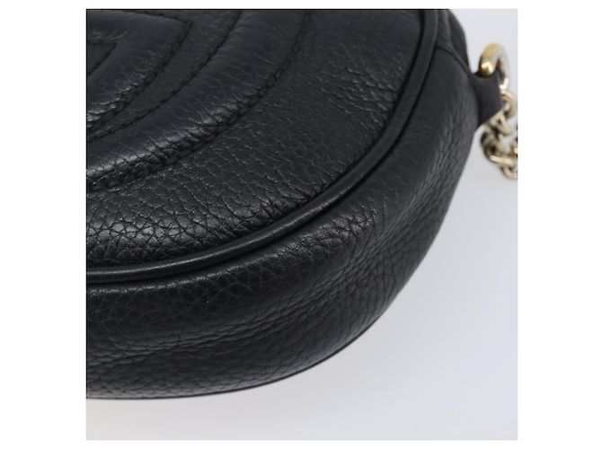 Borsa a tracolla GUCCI Soho Chain in pelle nera e oro 353965 Auth 205993 Nero D'oro - vista 9