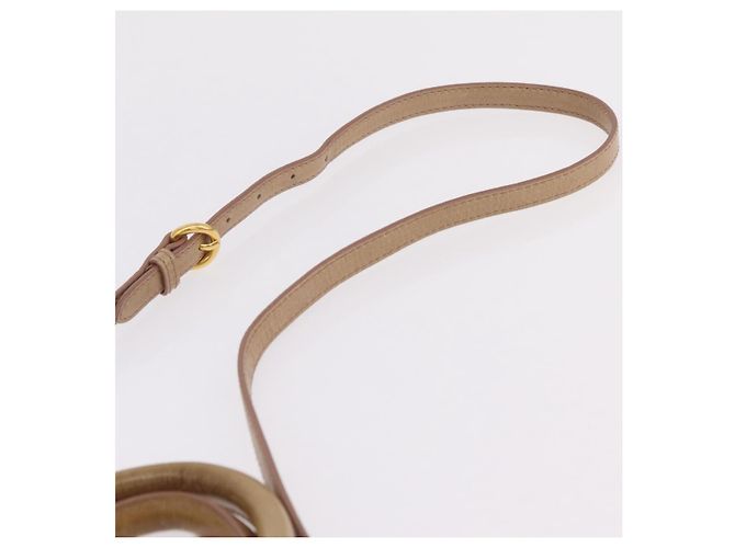 Miu Miu Handtasche Leder 2way Beige Gold Auth 167725M Golden - Ansicht 15
