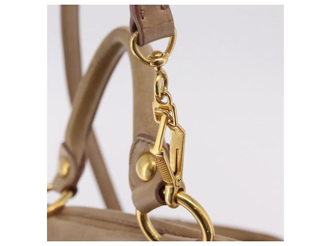 Miu Miu Handtasche Leder 2way Beige Gold Auth 167725M Golden - Ansicht 21