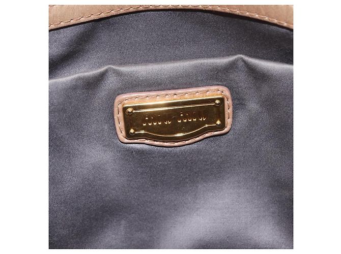 Miu Miu Handtasche Leder 2way Beige Gold Auth 167725M Golden - Ansicht 23