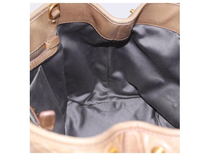 Miu Miu Handtasche Leder 2way Beige Gold Auth 167725M Golden - Ansicht 24