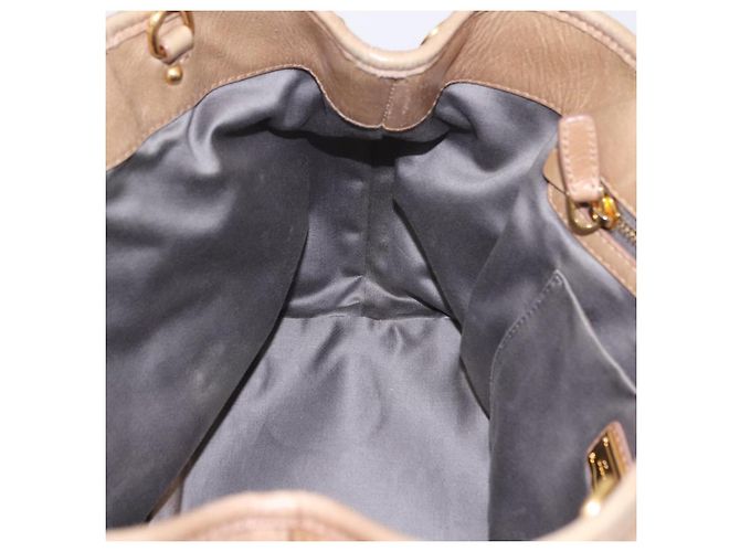 Miu Miu Handtasche Leder 2way Beige Gold Auth 167725M Golden - Ansicht 25