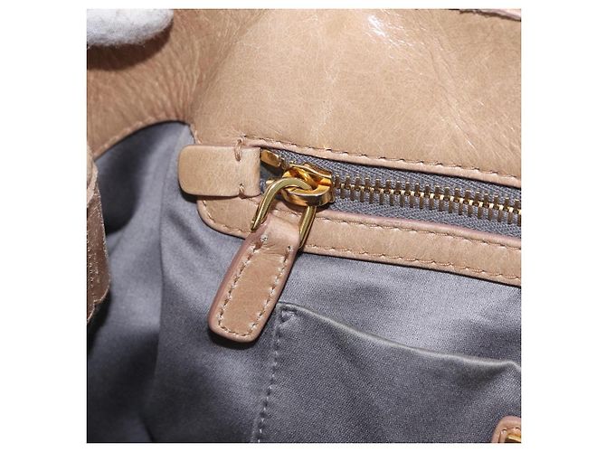 Miu Miu Handtasche Leder 2way Beige Gold Auth 167725M Golden - Ansicht 27