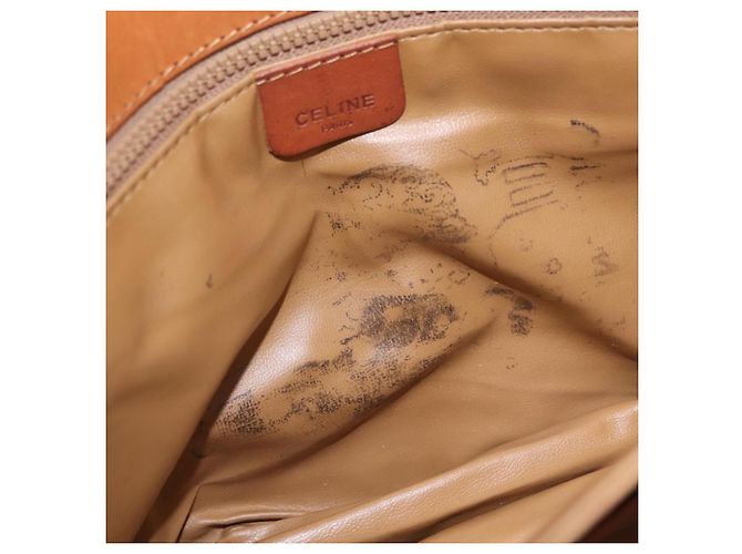 16 Céline Bolso de hombro CELINE Macadam Canvas PVC Leather Brown Gold Auth 202490 Castaño Dorado - vista 10