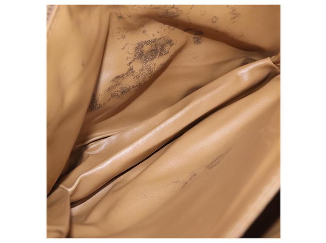16 Céline Bolso de hombro CELINE Macadam Canvas PVC Leather Brown Gold Auth 202490 Castaño Dorado - vista 11