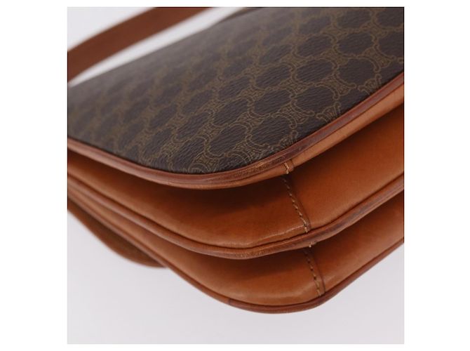 16 Céline Bolso de hombro CELINE Macadam Canvas PVC Leather Brown Gold Auth 202490 Castaño Dorado - vista 18