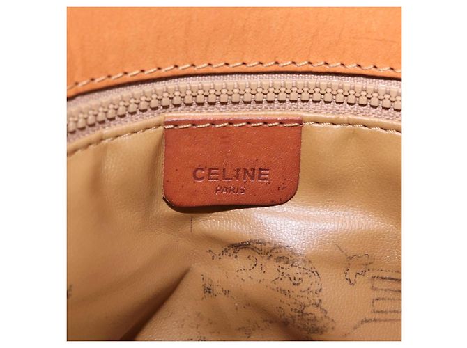 16 Céline Bolso de hombro CELINE Macadam Canvas PVC Leather Brown Gold Auth 202490 Castaño Dorado - vista 23
