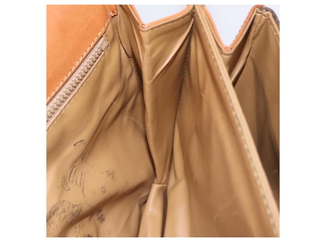 16 Céline Bolso de hombro CELINE Macadam Canvas PVC Leather Brown Gold Auth 202490 Castaño Dorado - vista 24