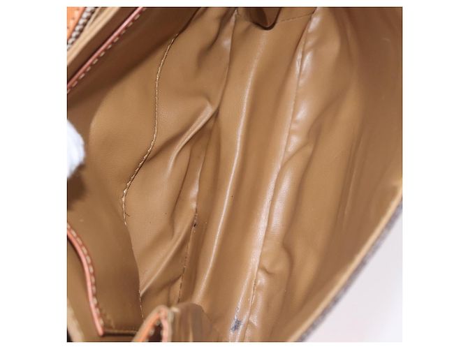 16 Céline Bolso de hombro CELINE Macadam Canvas PVC Leather Brown Gold Auth 202490 Castaño Dorado - vista 26
