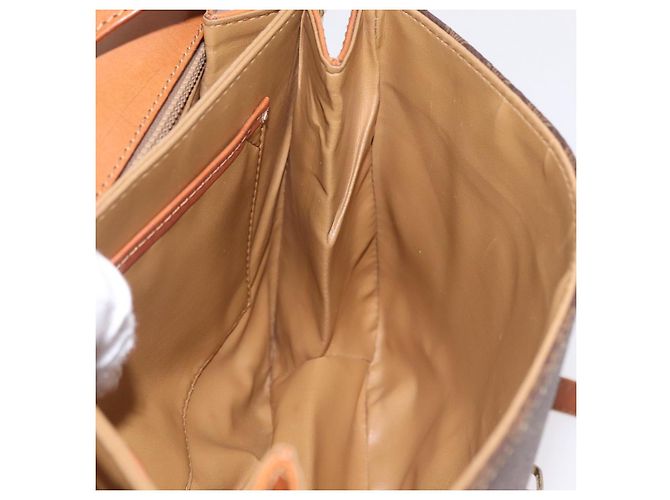 16 Céline Bolso de hombro CELINE Macadam Canvas PVC Leather Brown Gold Auth 202490 Castaño Dorado - vista 27