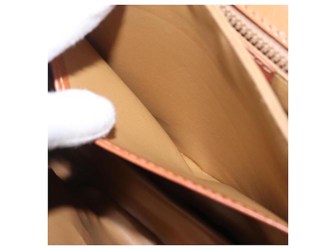 16 Céline Bolso de hombro CELINE Macadam Canvas PVC Leather Brown Gold Auth 202490 Castaño Dorado - vista 29