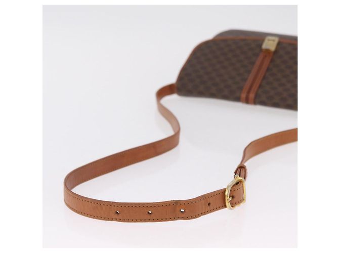 16 Céline Bolso de hombro CELINE Macadam Canvas PVC Leather Brown Gold Auth 202490 Castaño Dorado - vista 7