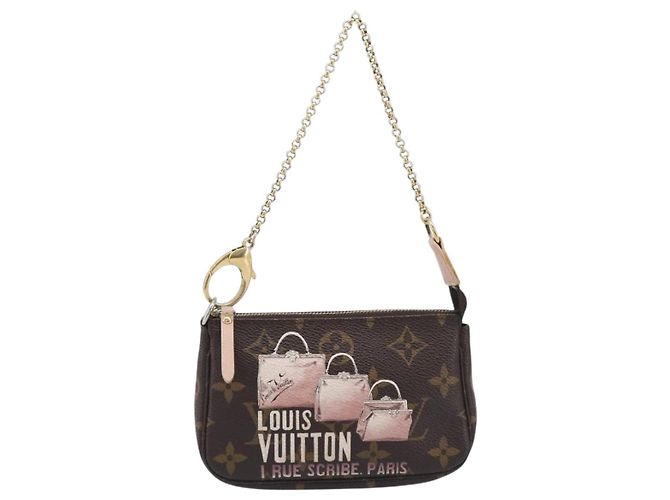 LOUIS VUITTON Monogram Bag print Mini Pochette Pouch M60245 LV Auth 206276M Monograma - vista 13