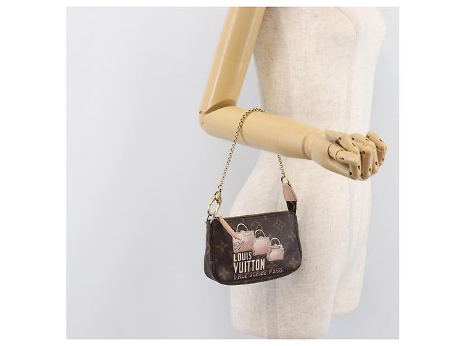 LOUIS VUITTON Monogram Bag print Mini Pochette Pouch M60245 LV Auth 206276M Monograma - vista 22
