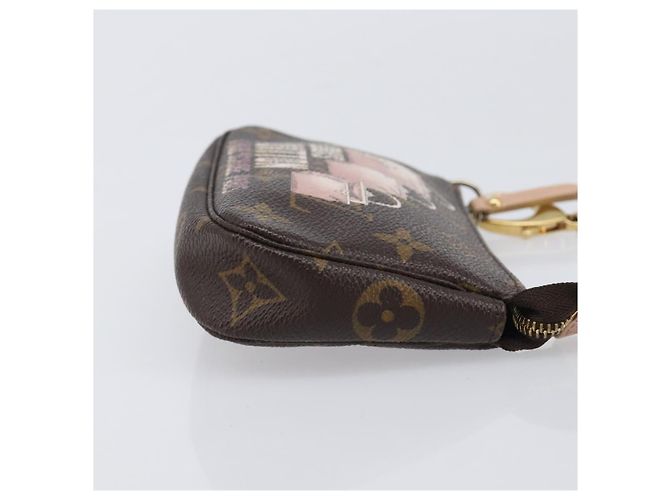 LOUIS VUITTON Monogram Bag print Mini Pochette Pouch M60245 LV Auth 206276M Monograma - vista 3