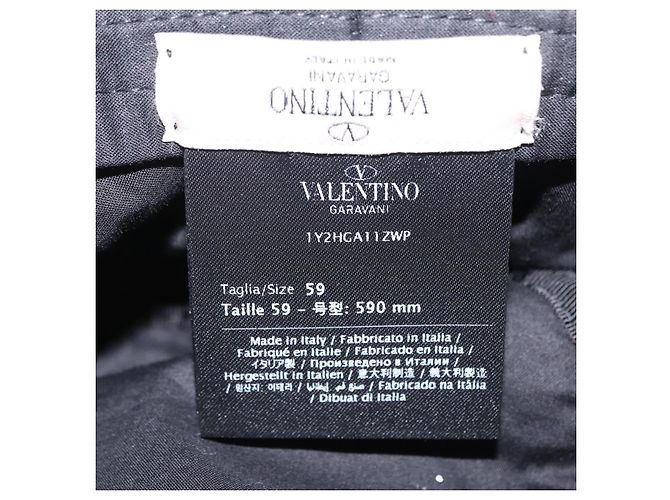 Valentino Bucket Hat Wool Black White Auth BA16214V - view 12