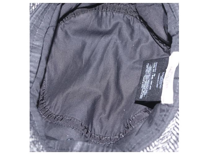 Valentino Bucket Hat Wool Black White Auth BA16214V - view 9