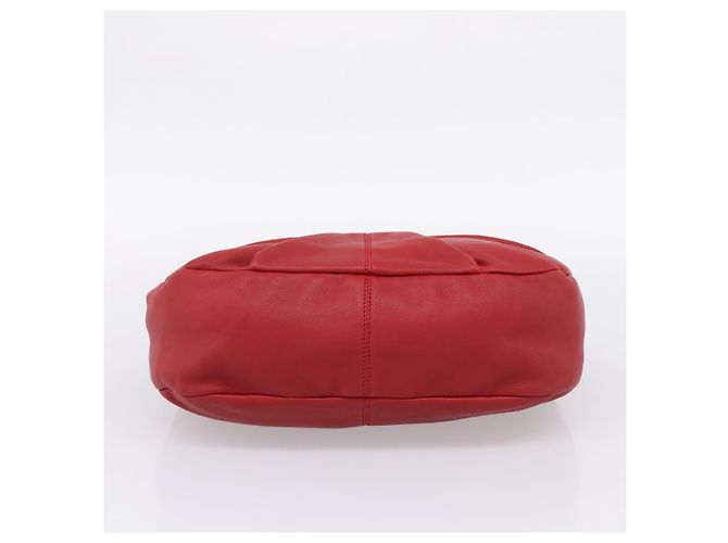 Borsa a tracolla Salvatore Ferragamo Vala in pelle rossa e oro autentica 206910A Rosso D'oro - vista 5