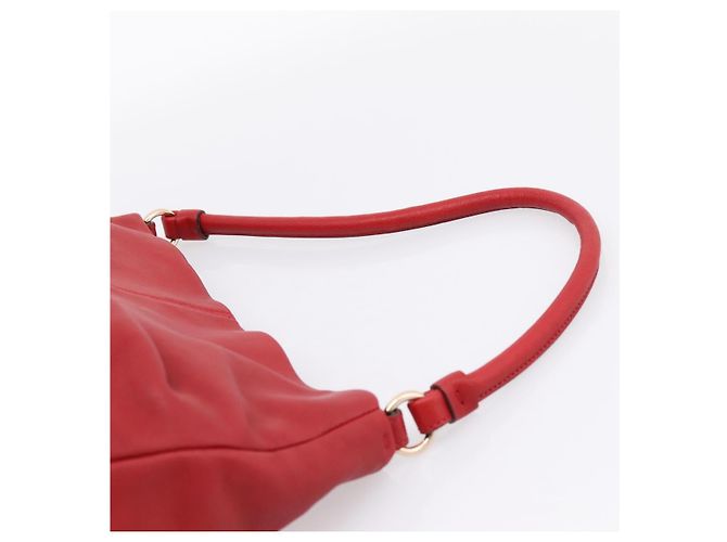 Borsa a tracolla Salvatore Ferragamo Vala in pelle rossa e oro autentica 206910A Rosso D'oro - vista 8