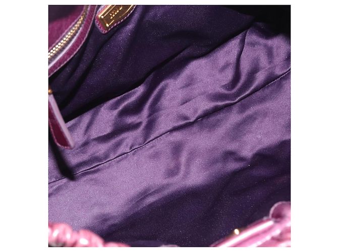 Borsa a mano Miu Miu in pelle 2way viola e oro autentica 167734M D'oro Porpora - vista 10