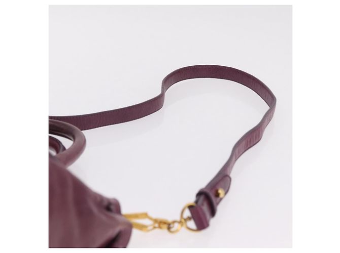 Borsa a mano Miu Miu in pelle 2way viola e oro autentica 167734M D'oro Porpora - vista 15