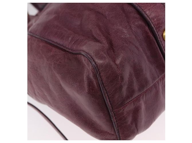 Borsa a mano Miu Miu in pelle 2way viola e oro autentica 167734M D'oro Porpora - vista 16