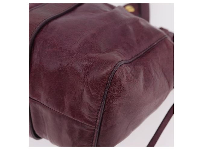 Borsa a mano Miu Miu in pelle 2way viola e oro autentica 167734M D'oro Porpora - vista 19